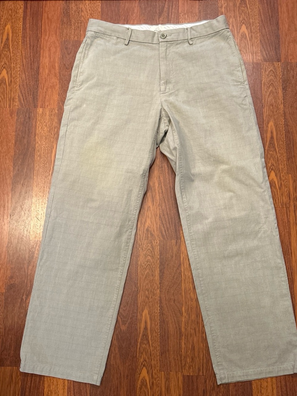 Gap Khakis Related Fit Tan Glen Plaid Patterned Golf Y2K Pants Size 35x32